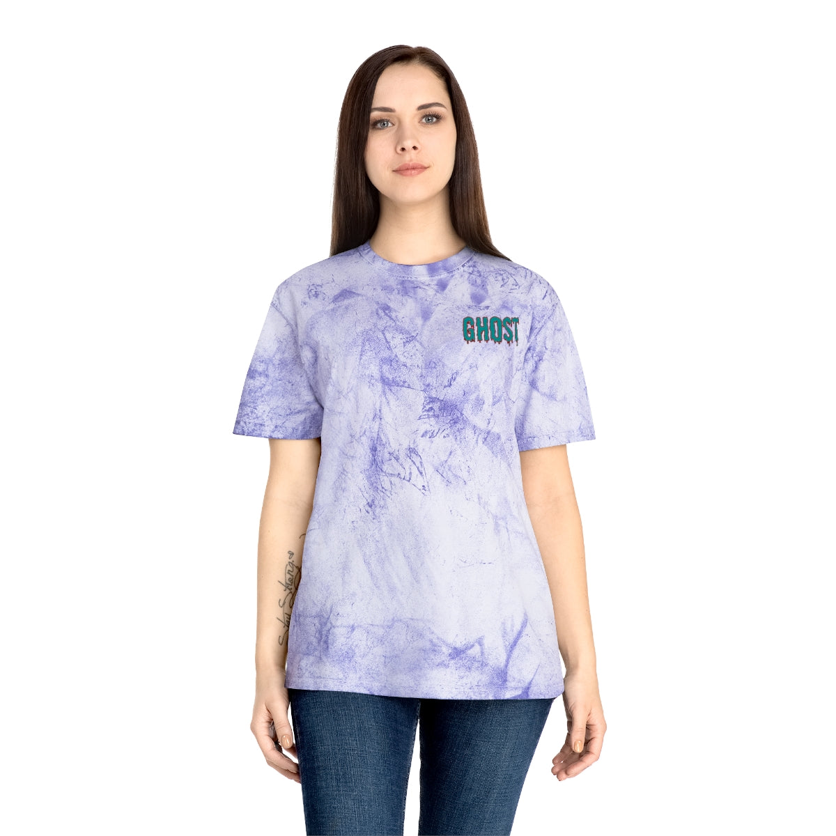 GHOST LOGO BLOOD RED/CYAN TIE DIE Limited editon